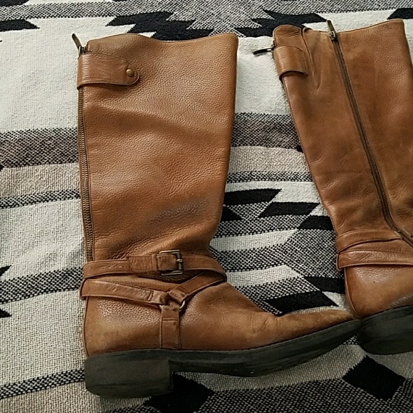 Enzo Angiolini Brown Leather Riding Boots - Picture 2 of 8